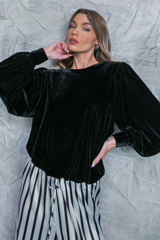 IT'S YOUR TIME VELVET TOP - By Baano