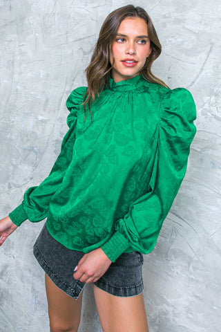 STOLEN GLANCES SATIN TOP - By Baano