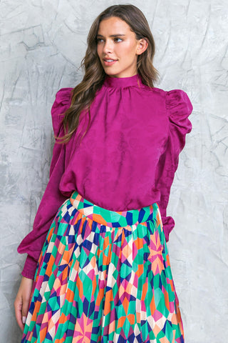 STOLEN GLANCES SATIN TOP - By Baano