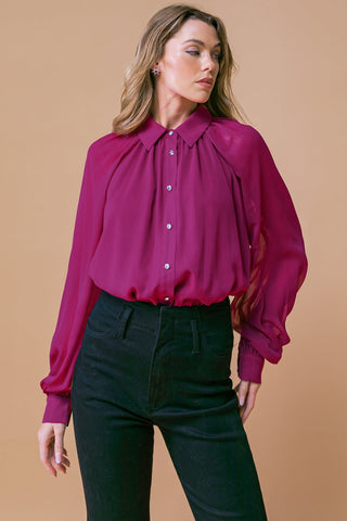 MIDNIGHT CHIC WOVEN TOP - By Baano