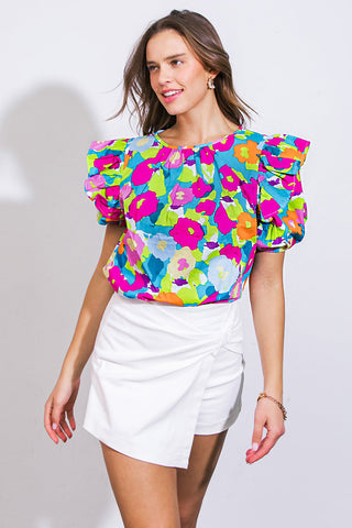 LOOKING BACK WOVEN TOP - By Baano