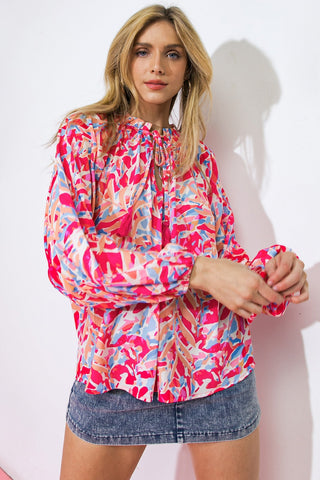 MISTLETOE MOMENT WOVEN TOP - By Baano