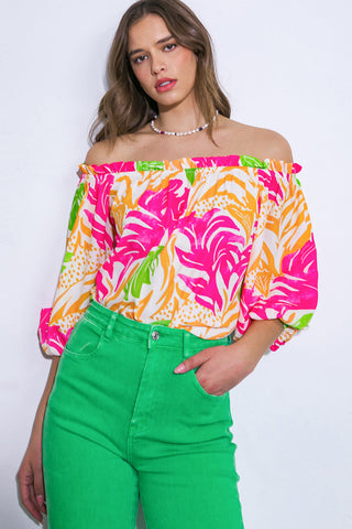 BREAKING HEARTS WOVEN TOP - By Baano