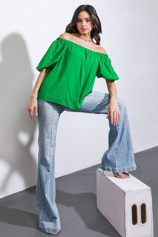 CALL TO ACTION WOVEN TOP - By Baano