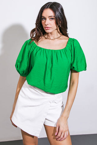 CALL TO ACTION WOVEN TOP - By Baano