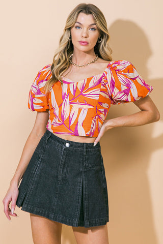 A WORLD OF GOOD WOVEN CROP TOP - By Baano