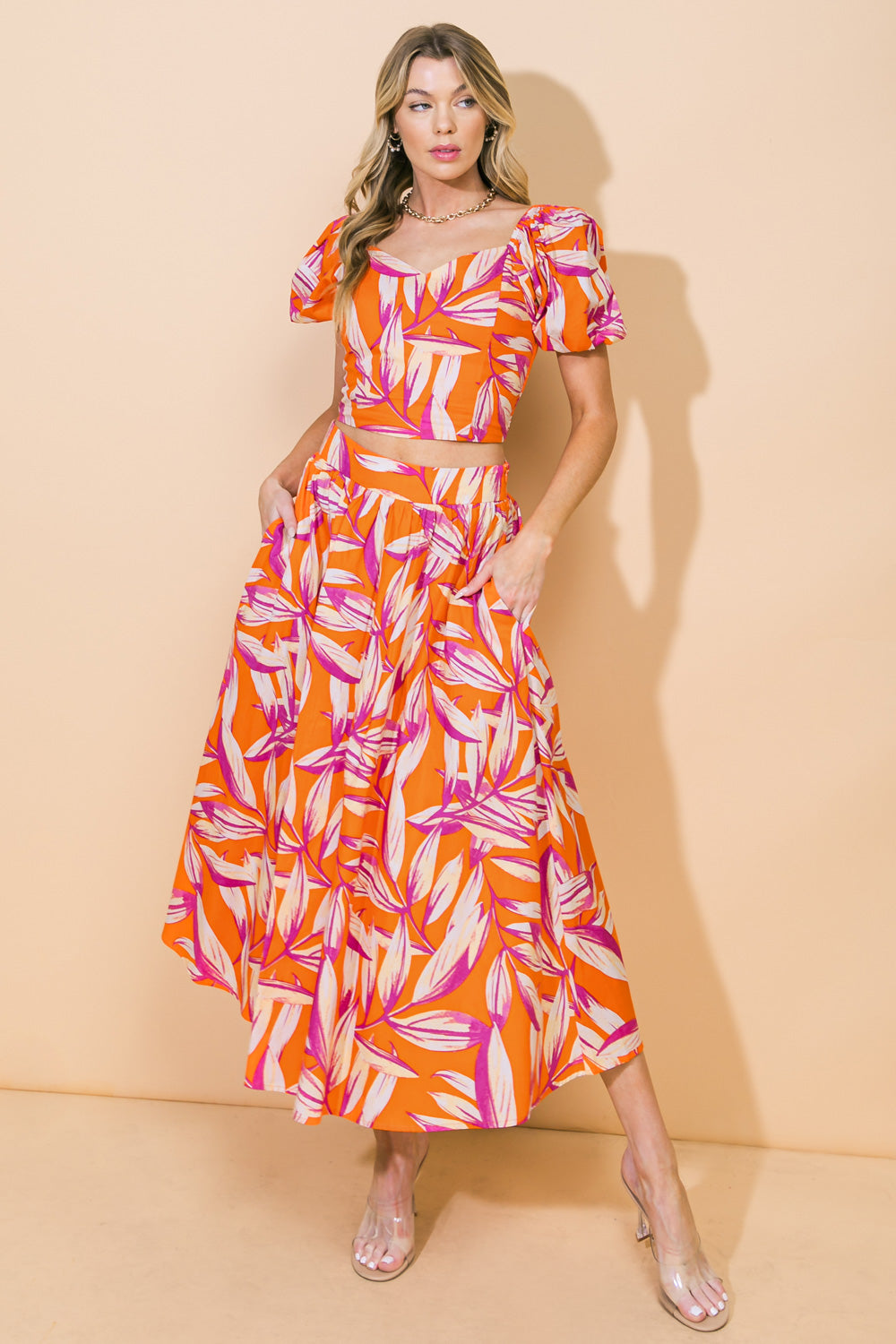 A WORLD OF GOOD WOVEN CROP TOP - By Baano