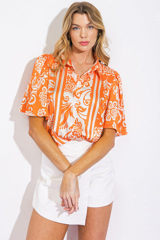 SUNSET PROMISES WOVEN TOP - By Baano