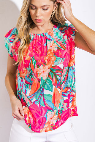 OUT FOR THE DAY WOVEN TOP - By Baano