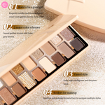 CHEERYEP (QIANYAN) 16-Color Natural Star Eye Shadow Palette - 11#Nature