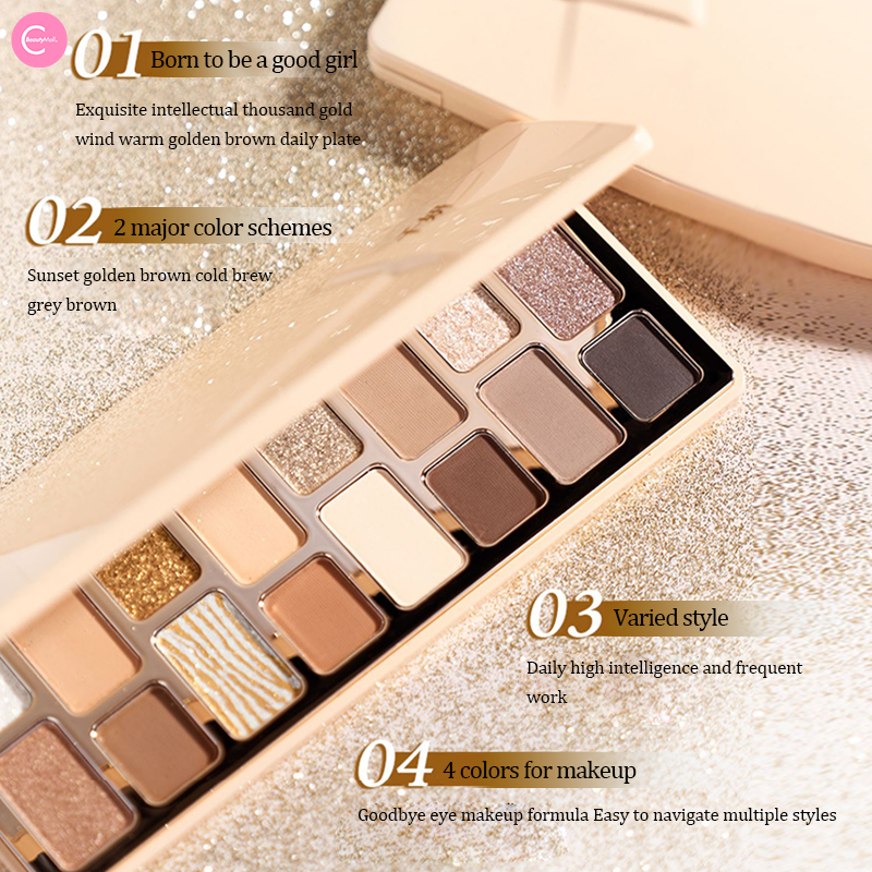 CHEERYEP (QIANYAN) 16-Color Natural Star Eye Shadow Palette - 11#Nature