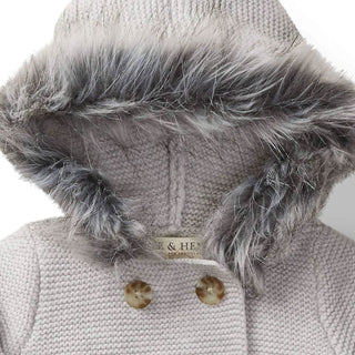Faux Fur Hooded Sweater Set - Glamourous Grace