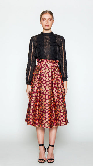 NIGHT AT THE CLUB MIDI SKIRT - By Baano