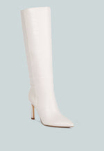 Fewocious Croc High Heel Calf Boots