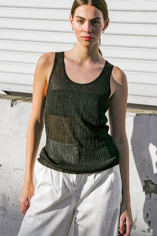 BLISSFUL LOVE WOVEN TANK TOP - By Baano