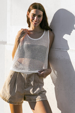 LOST IN THE WAVES WOVEN TANK TOP - By Baano