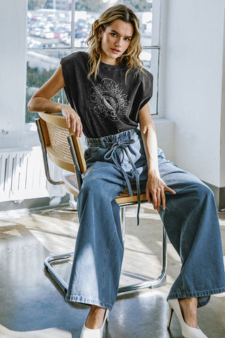 MY OWN PLANS WASHED KNIT TOP - By Baano