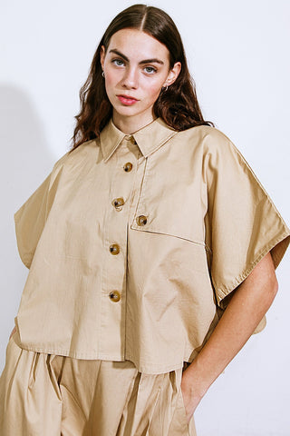 IT'S PERFECT TIMING WOVEN TOP - By Baano