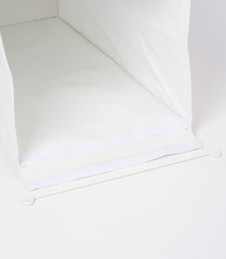 Laundry Hamper with Cotton Liner - Two Sizes - Steel + Cotton - By Baano