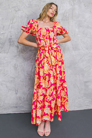 RUN TOWARDS LOVE POPLIN ANKLE DRESS - By Baano