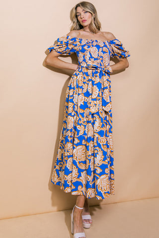 RUN TOWARDS LOVE POPLIN ANKLE DRESS - By Baano
