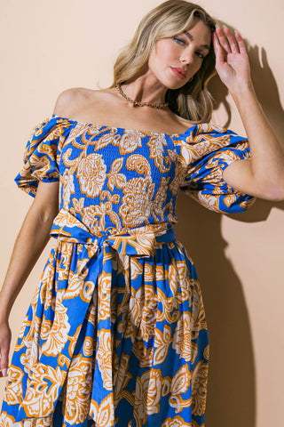 RUN TOWARDS LOVE POPLIN ANKLE DRESS - By Baano
