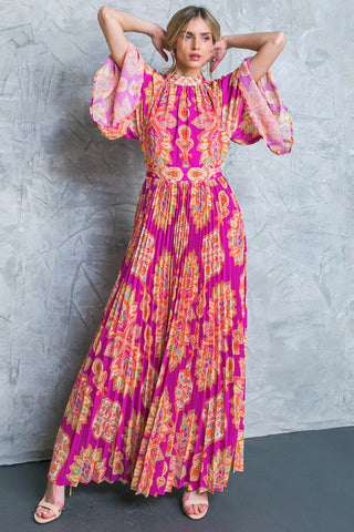 COVERED BY LOVE WOVEN MAXI DRESS - By Baano