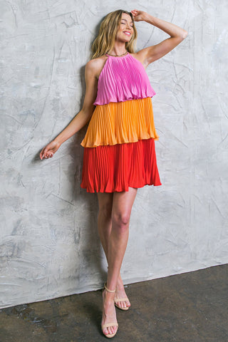 OUTSTANDING EFFORT WOVEN MINI DRESS - By Baano