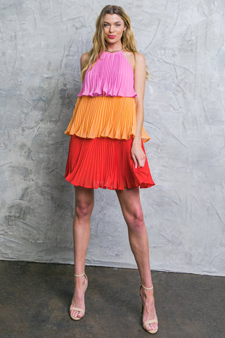 OUTSTANDING EFFORT WOVEN MINI DRESS - By Baano