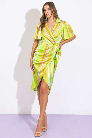 ROMANCE DREAMER SATIN WOVEN MINI DRESS - By Baano