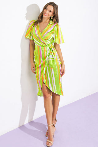 ROMANCE DREAMER SATIN WOVEN MINI DRESS - By Baano
