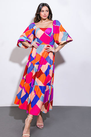 PULLING HEARTSTRINGS WOVEN MIDI DRESS - By Baano
