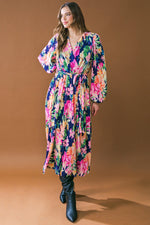 BREATHTAKING MOMENT WOVEN PLISSE MIDI DRESS - By Baano