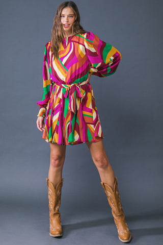 KEEP ON MOVING WOVEN MINI DRESS - By Baano