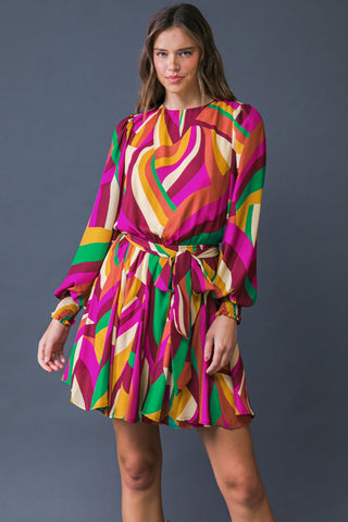 KEEP ON MOVING WOVEN MINI DRESS - By Baano