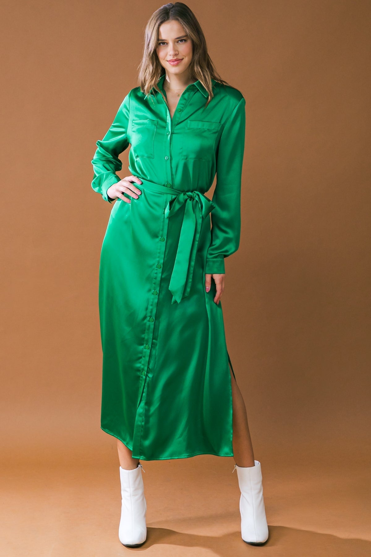 IT'S YOUR PLACE WOVEN MIDI DRESS Flying Tomato