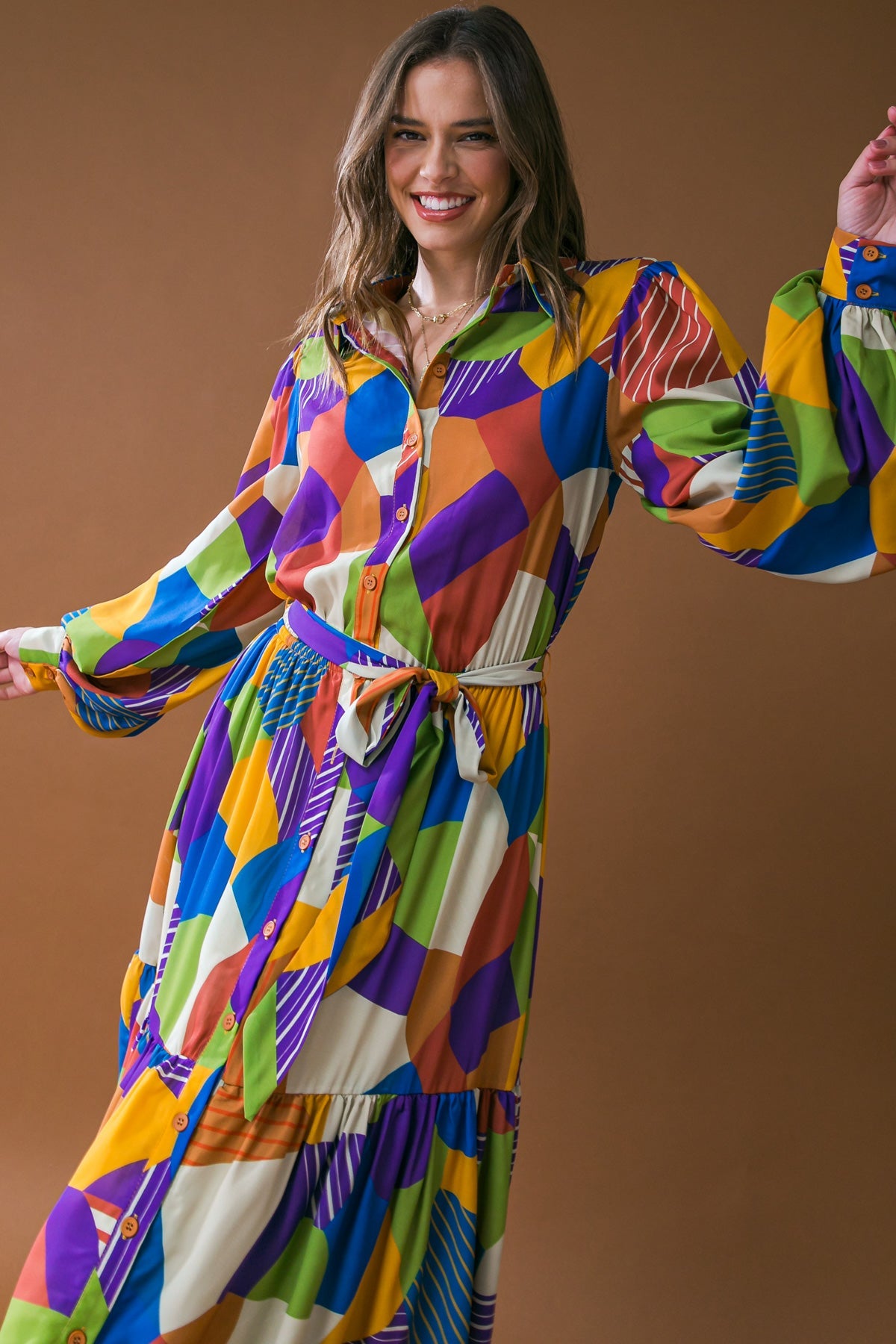 REMARKABLE FLAIR WOVEN MIDI DRESS - By Baano