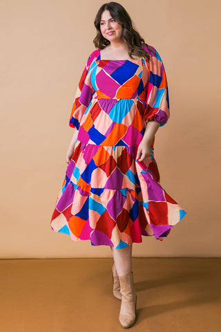 PULLING HEARTSTRINGS WOVEN MIDI DRESS - By Baano