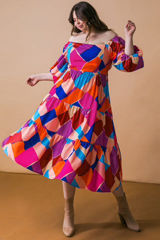 PULLING HEARTSTRINGS WOVEN MIDI DRESS - By Baano