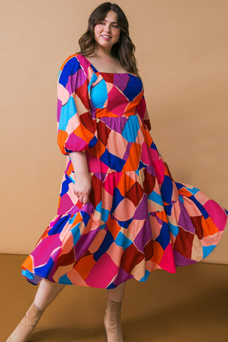 PULLING HEARTSTRINGS WOVEN MIDI DRESS - By Baano