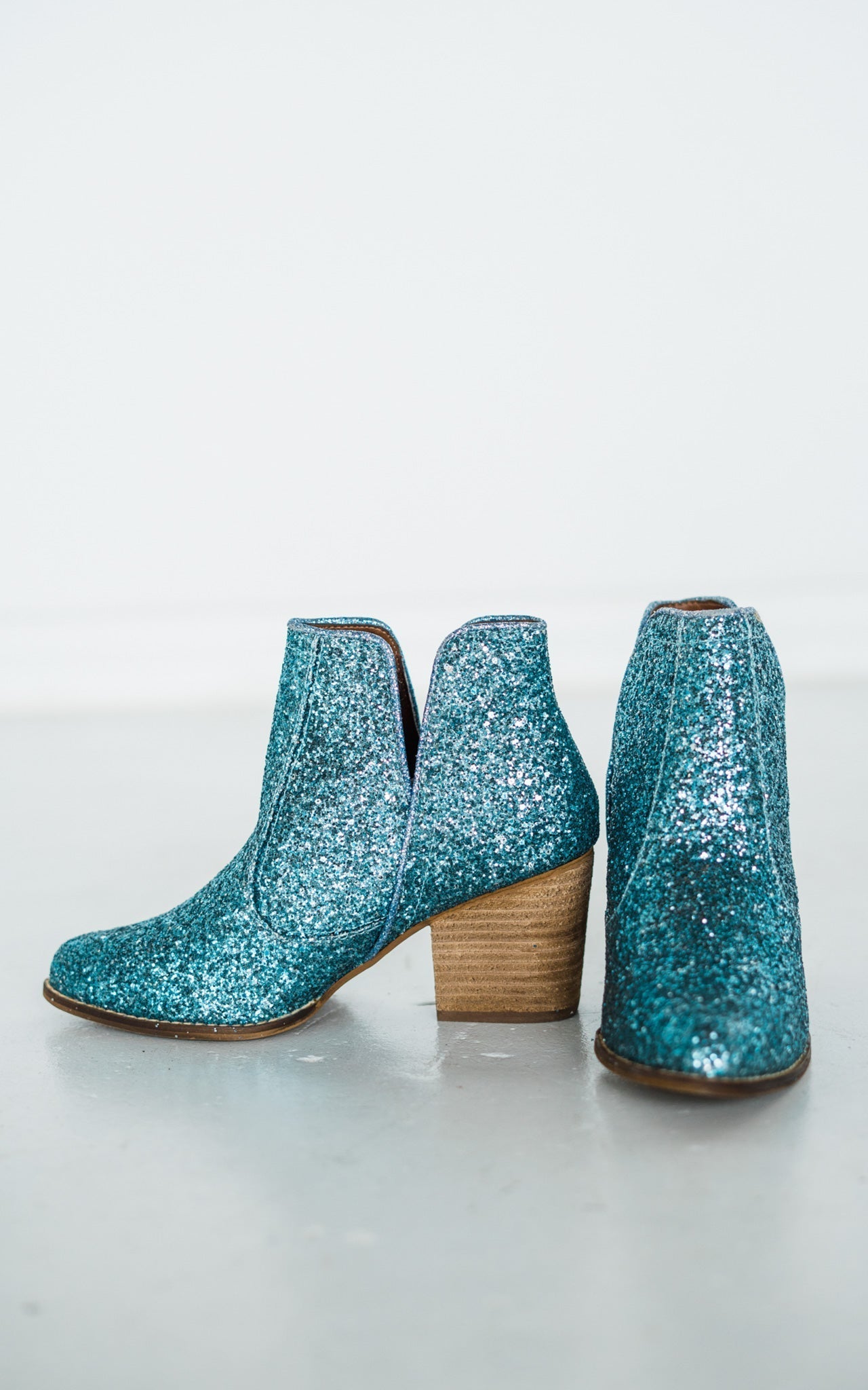 Fiera Glitter Booties in Blue Naughty Monkey