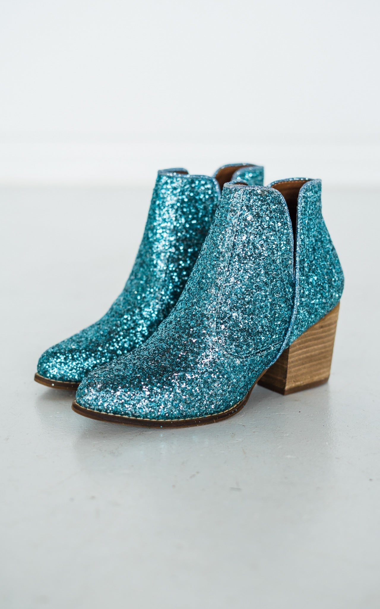 Fiera Glitter Booties in Blue Naughty Monkey