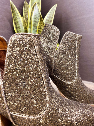 Fiera Glitter Booties in Bronze - By Baano