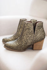Fiera Glitter Booties in Bronze Naughty Monkey
