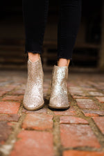 Fiera Glitter Booties in Gold Naughty Monkey