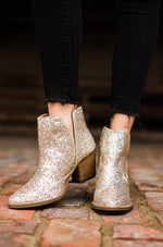 Fiera Glitter Booties in Gold Naughty Monkey
