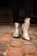 Fiera Glitter Booties in Gold Naughty Monkey