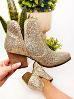Fiera Glitter Booties in Gold Naughty Monkey