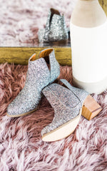 Fiera Glitter Booties in Pewter Naughty Monkey