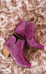 Fiera Glitter Booties in Pink Naughty Monkey